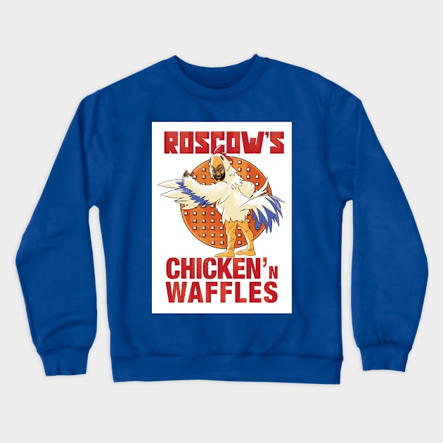 Roscow's Chicken 'N Waffles Crewneck Sweatshirt by Medium Popcorn